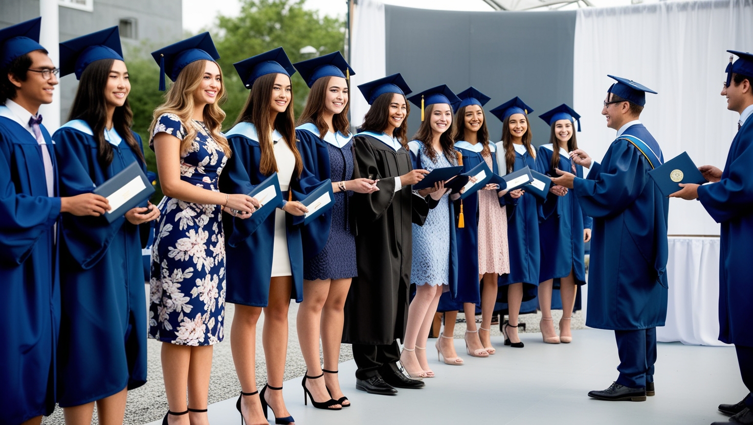 vestido de ceremonia de graduación